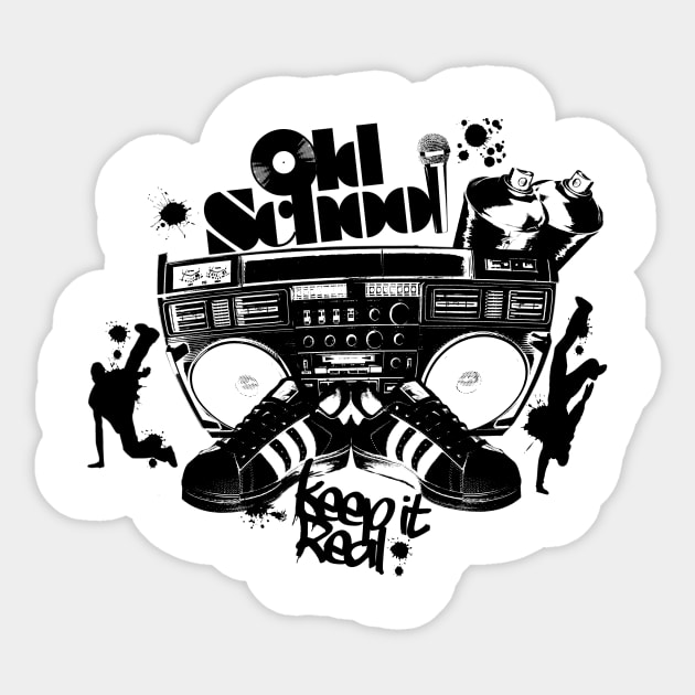 Old School Sticker by Illcesar